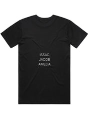 The Year He Became Dad - Custom Name back Tee