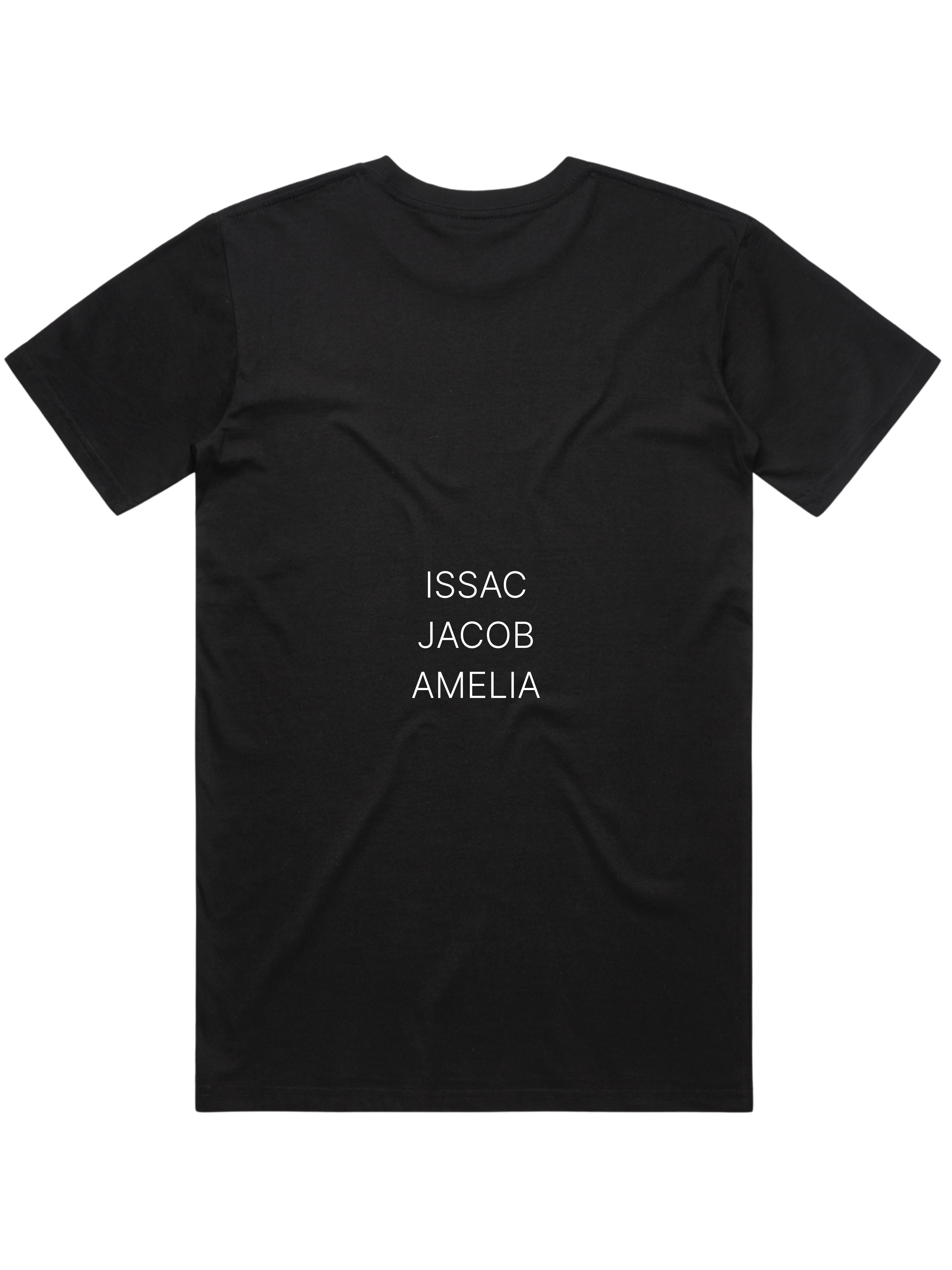 The Year He Became Dad - Custom Name back Tee