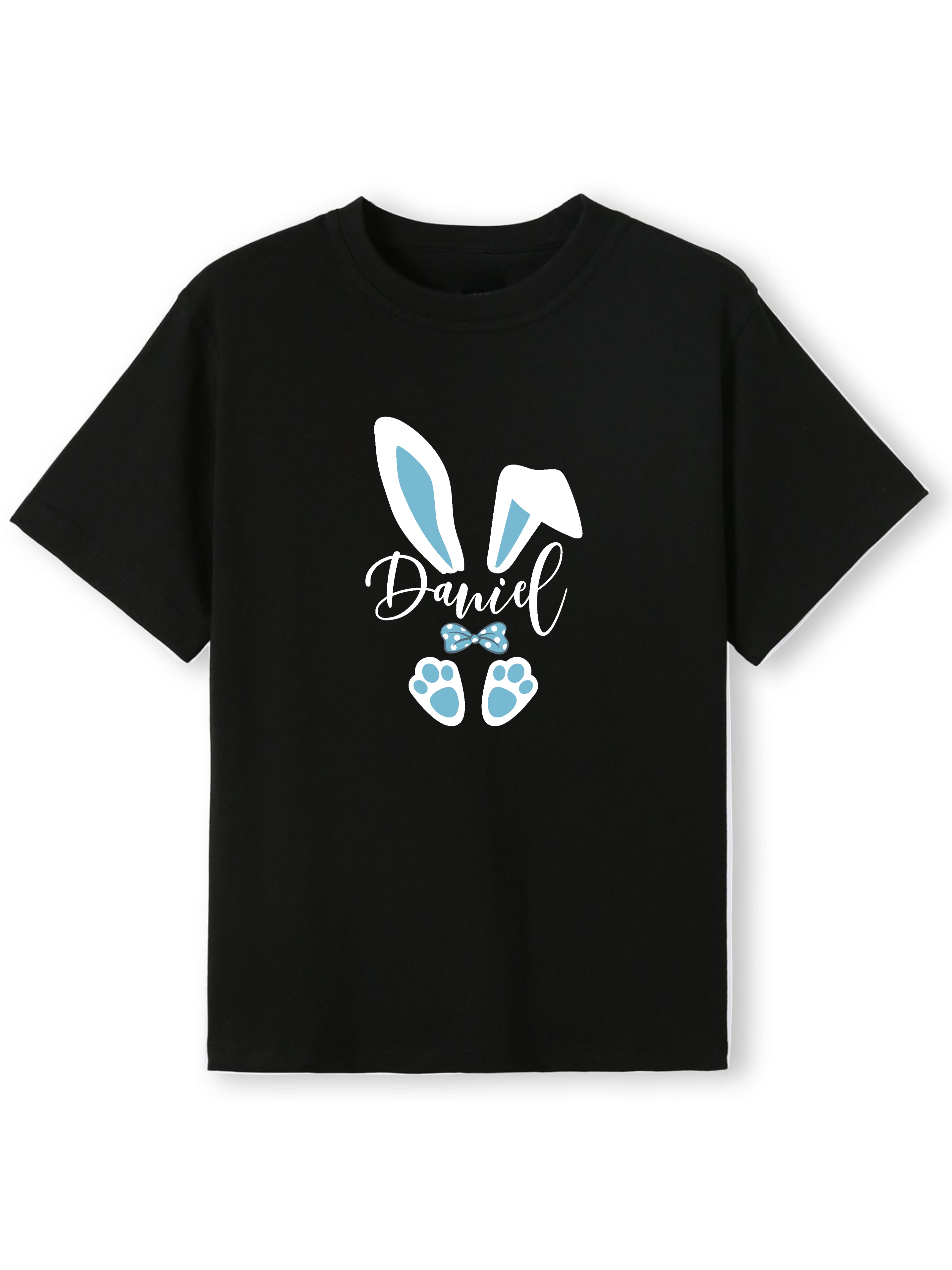 Blue Bunny Ears Name Tee