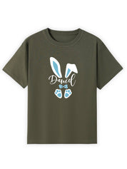 Blue Bunny Ears Name Tee