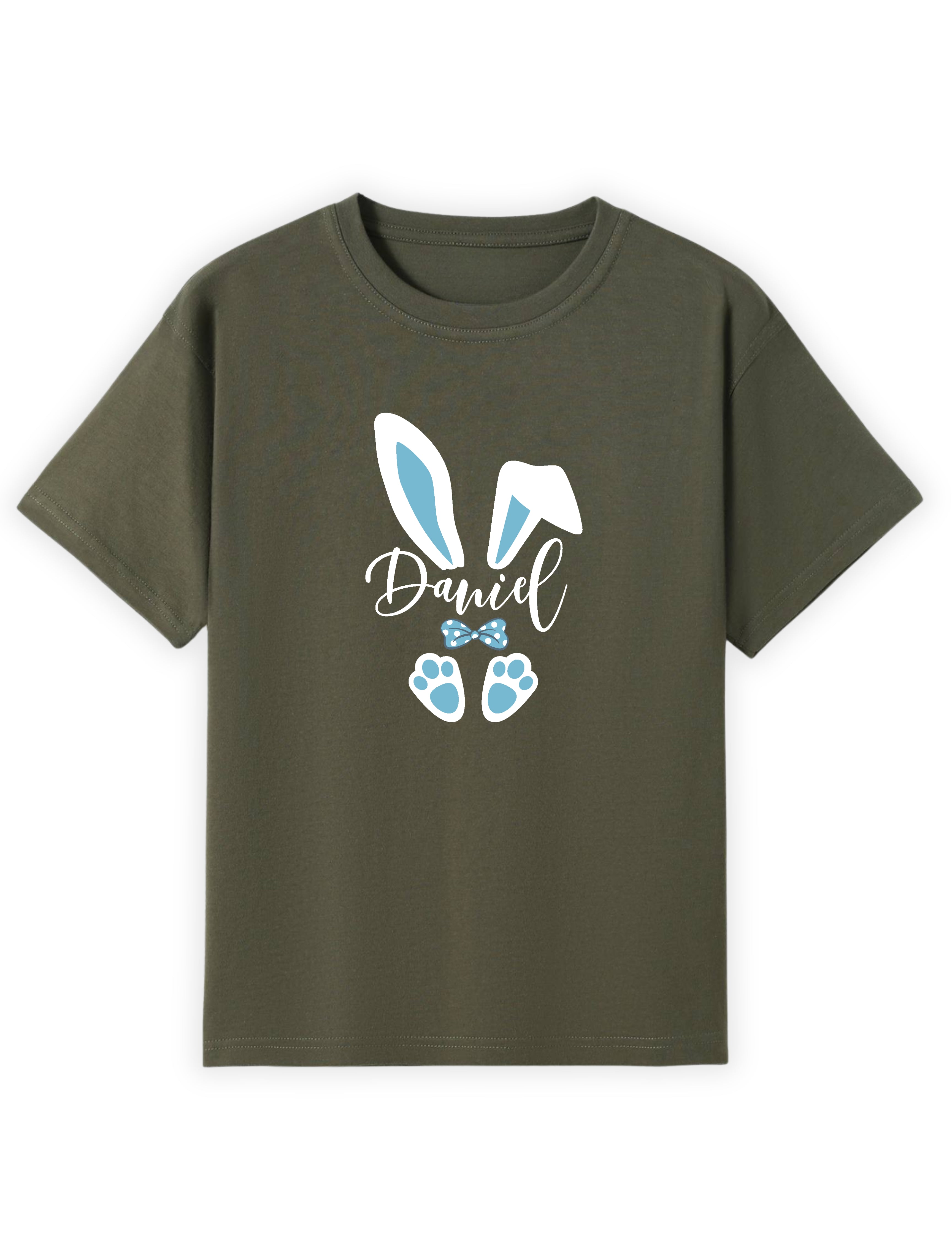 Blue Bunny Ears Name Tee