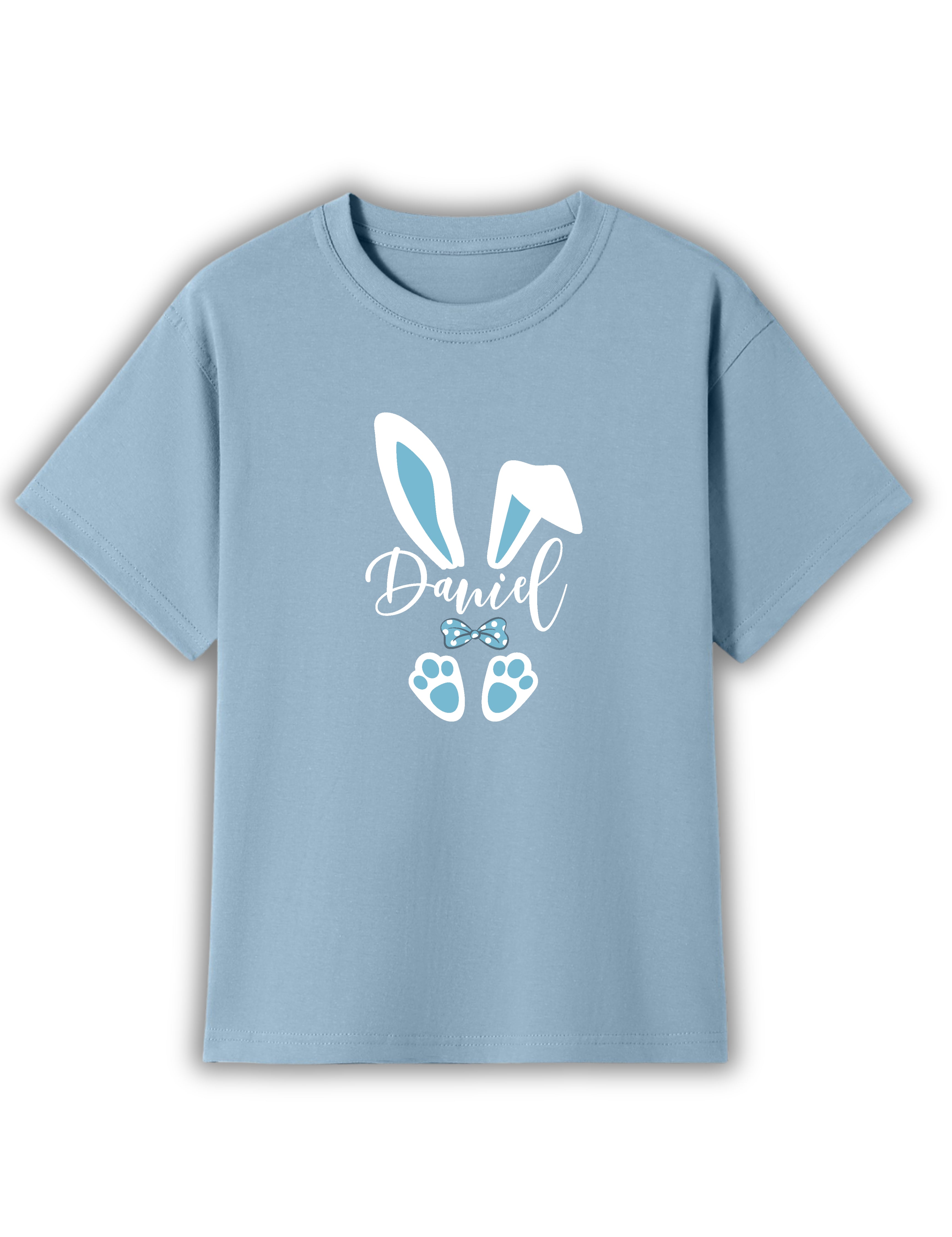 Blue Bunny Ears Name Tee