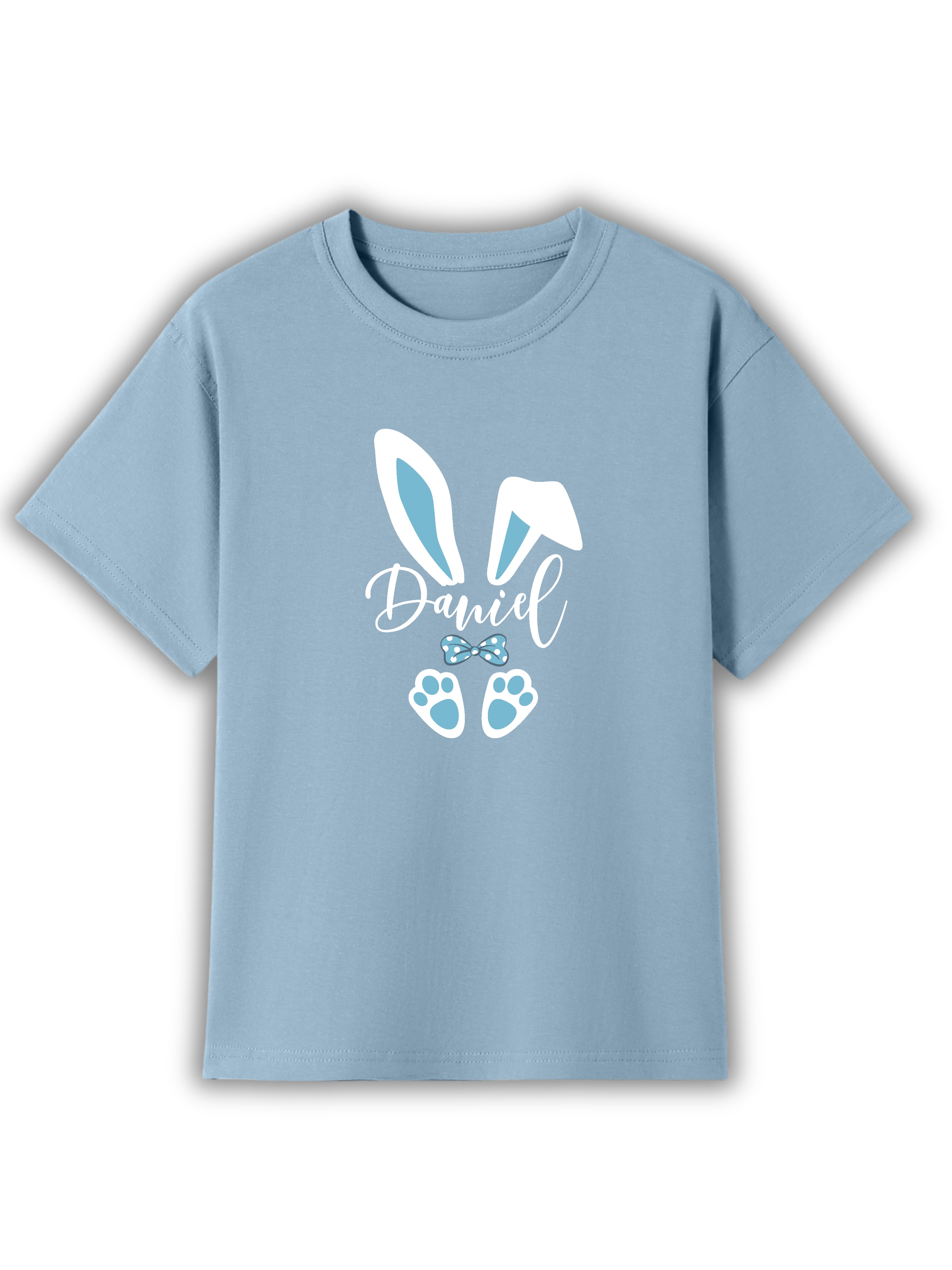 Blue Bunny Ears Name Tee