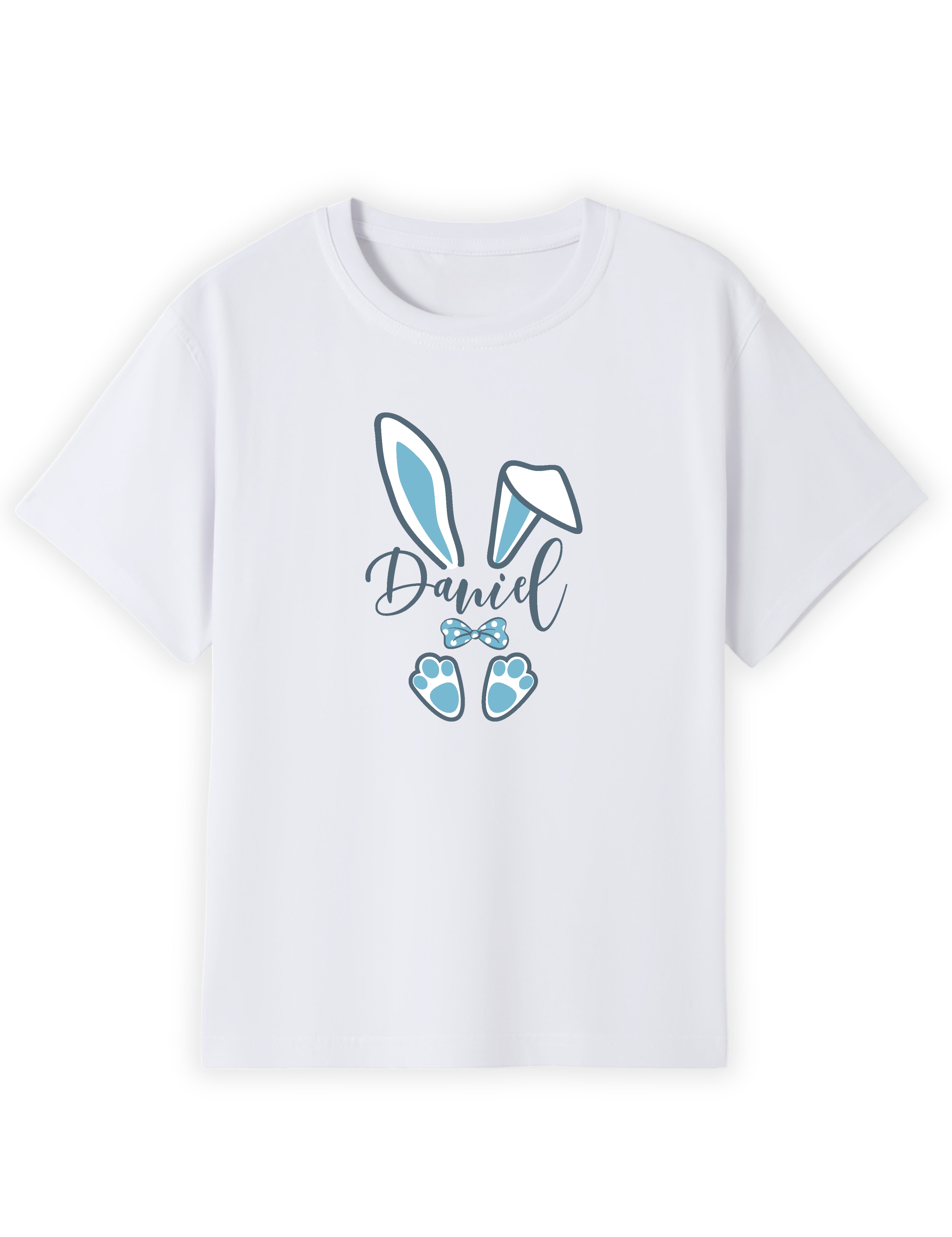 Blue Bunny Ears Name Tee