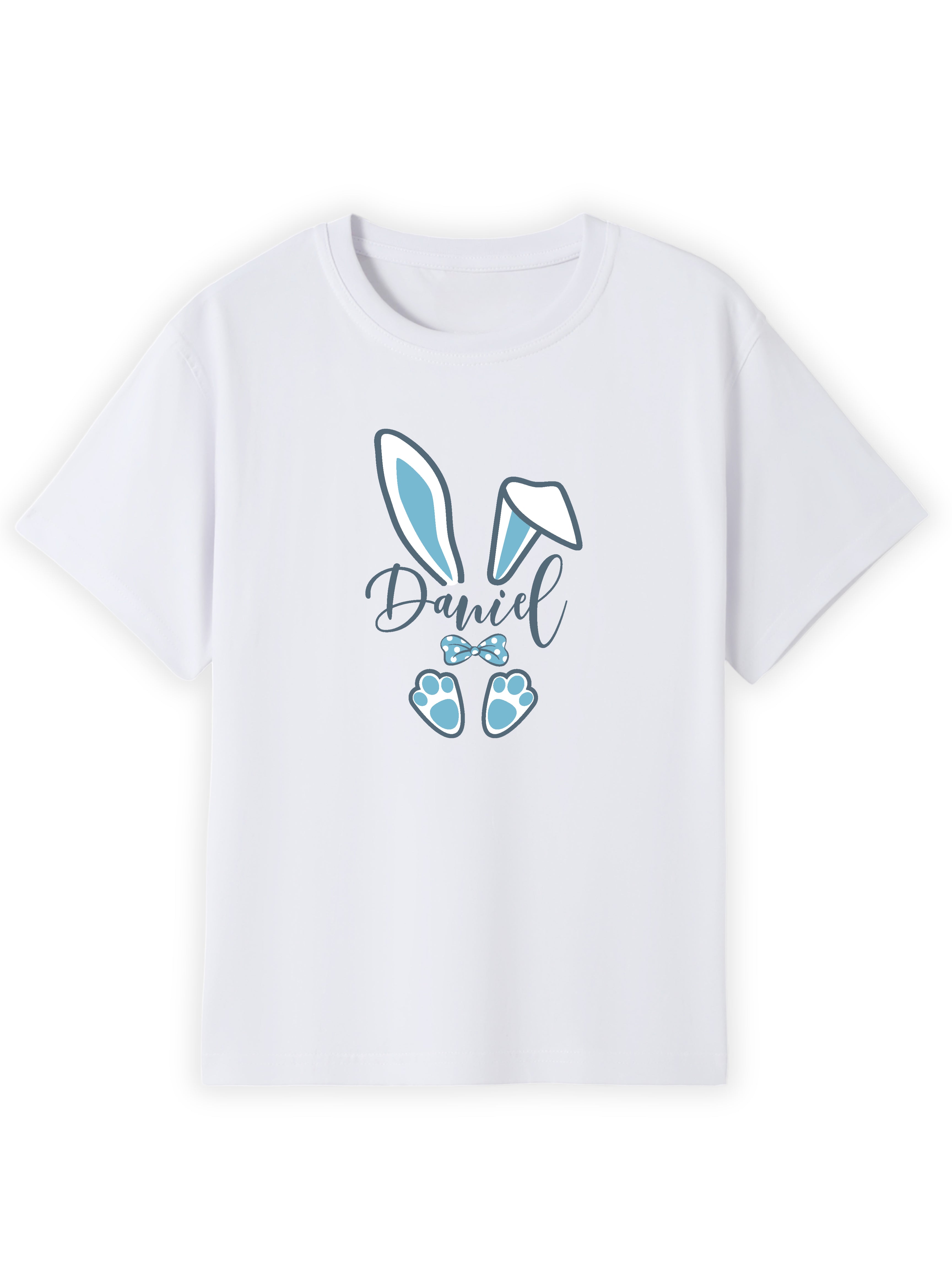 Blue Bunny Ears Name Tee