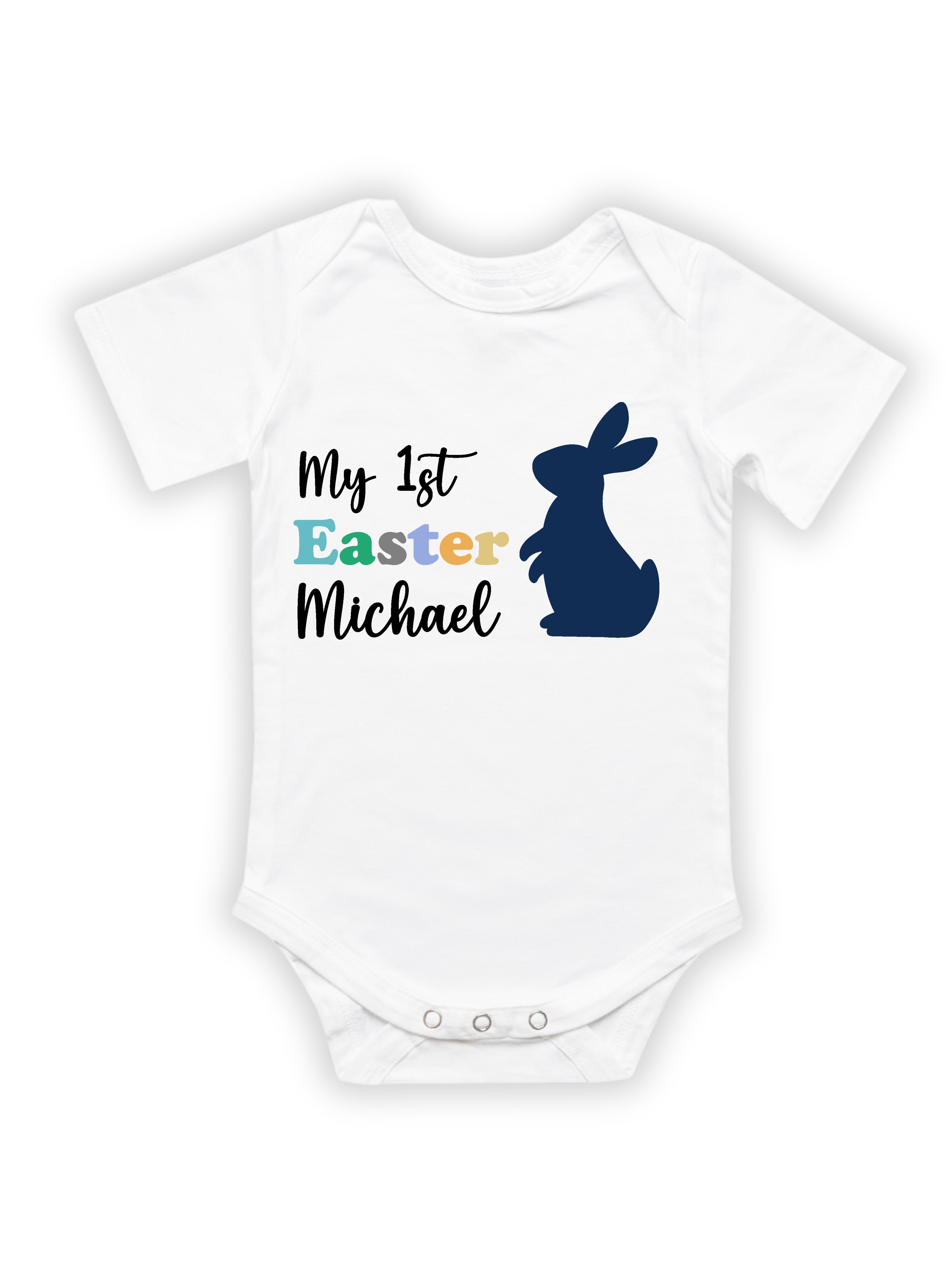 My First Easter Custom Name Bunny Onesie