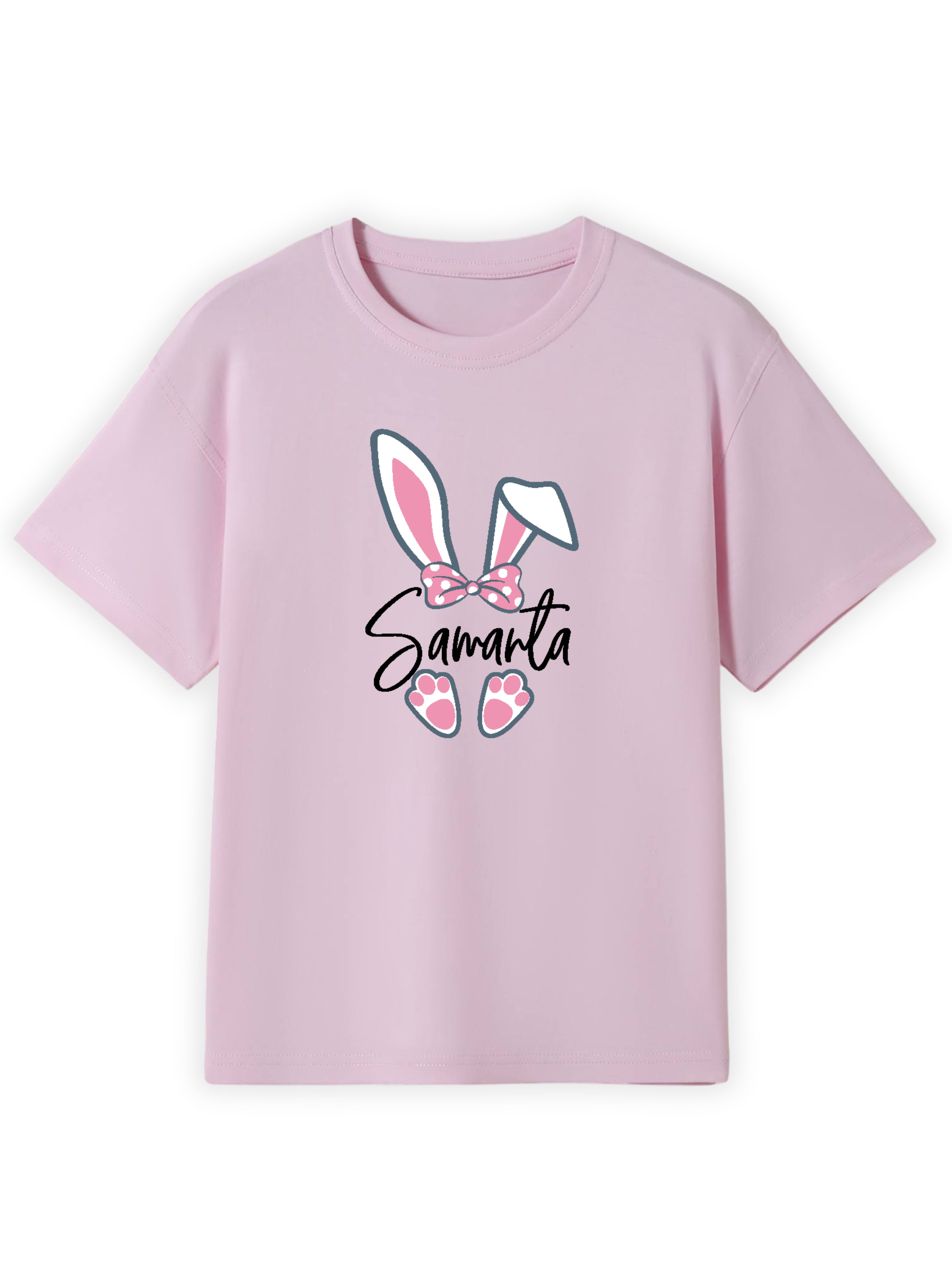 Pink Bunny Ears Name Tee