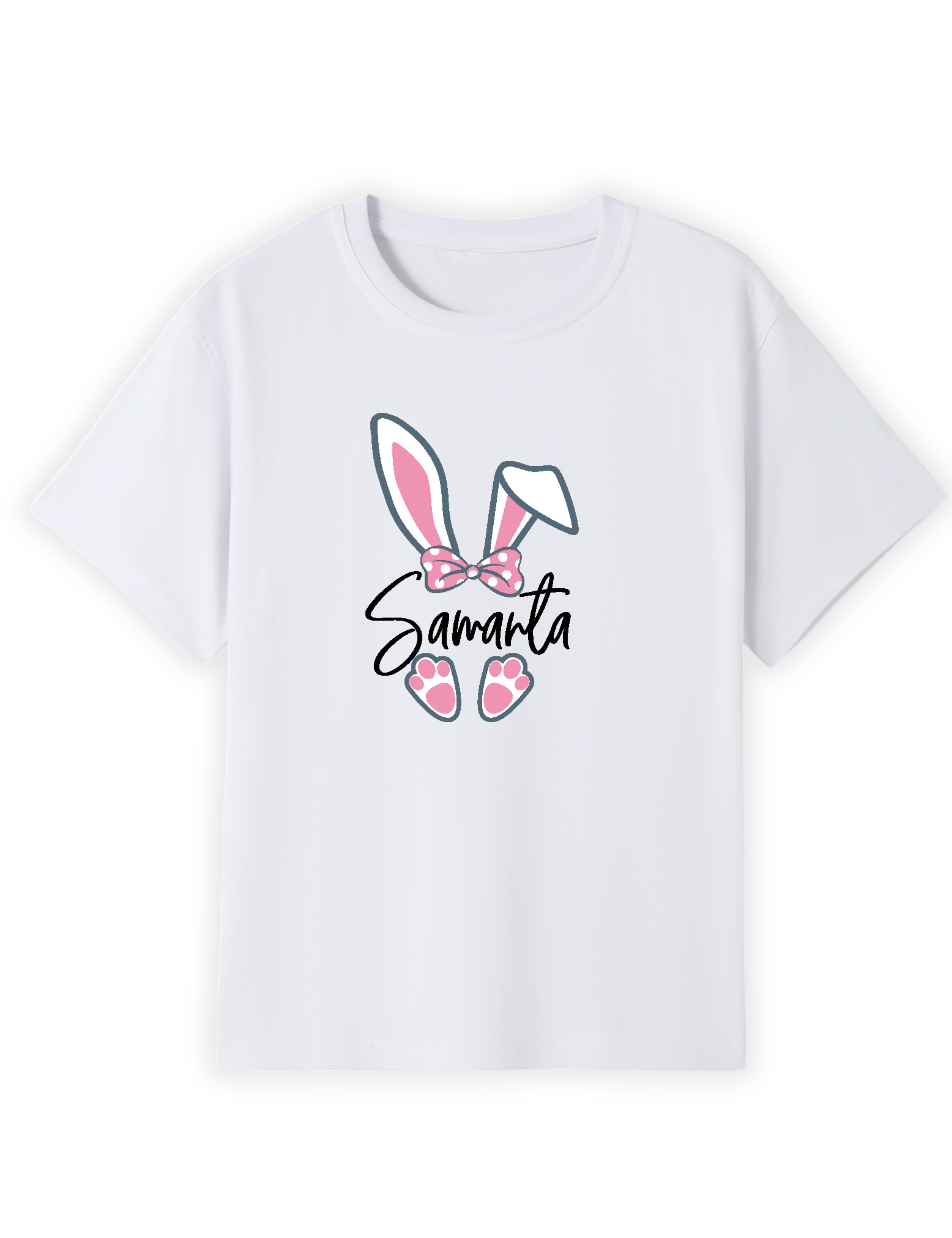 Pink Bunny Ears Name Tee