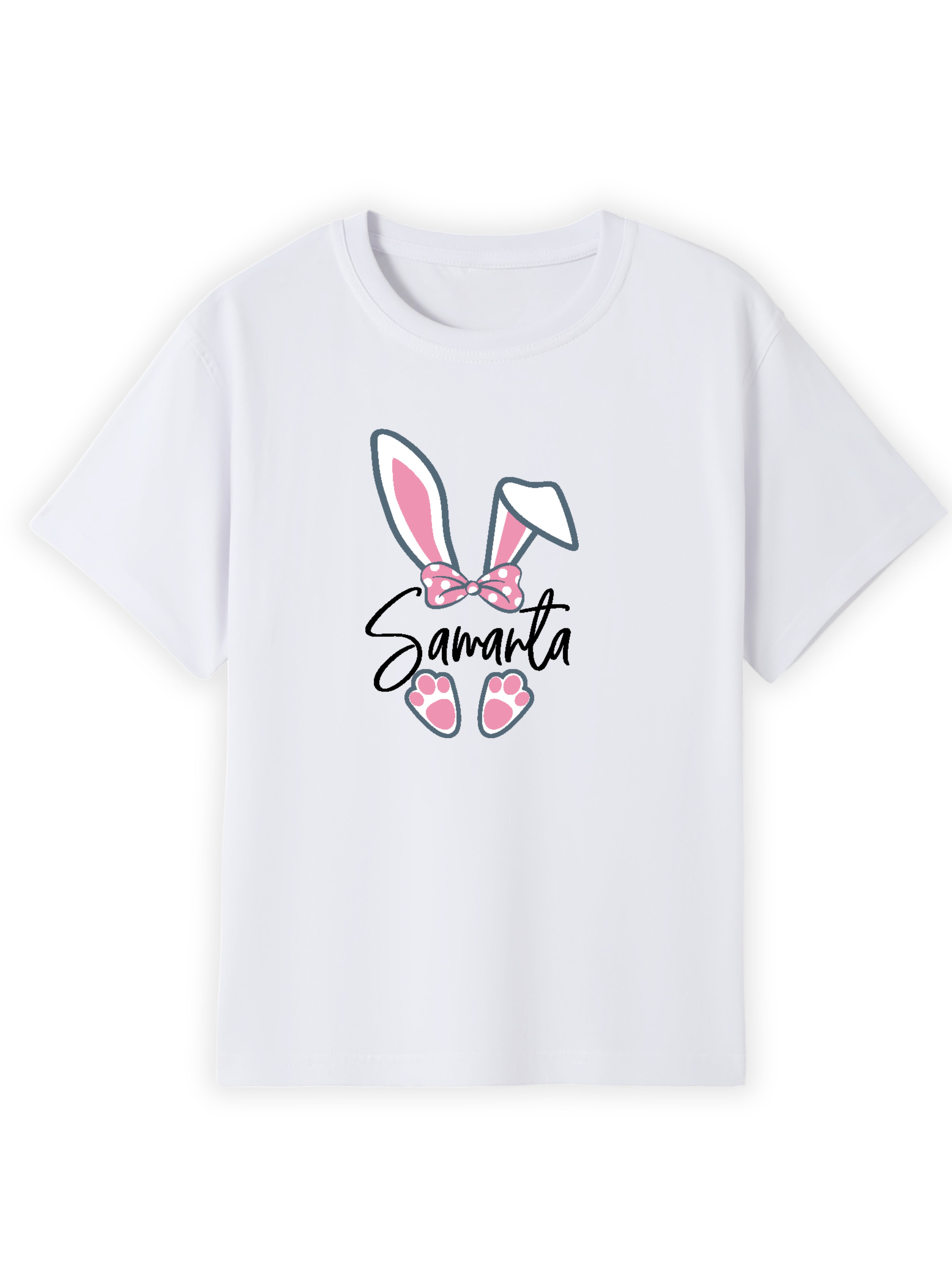 Pink Bunny Ears Name Tee