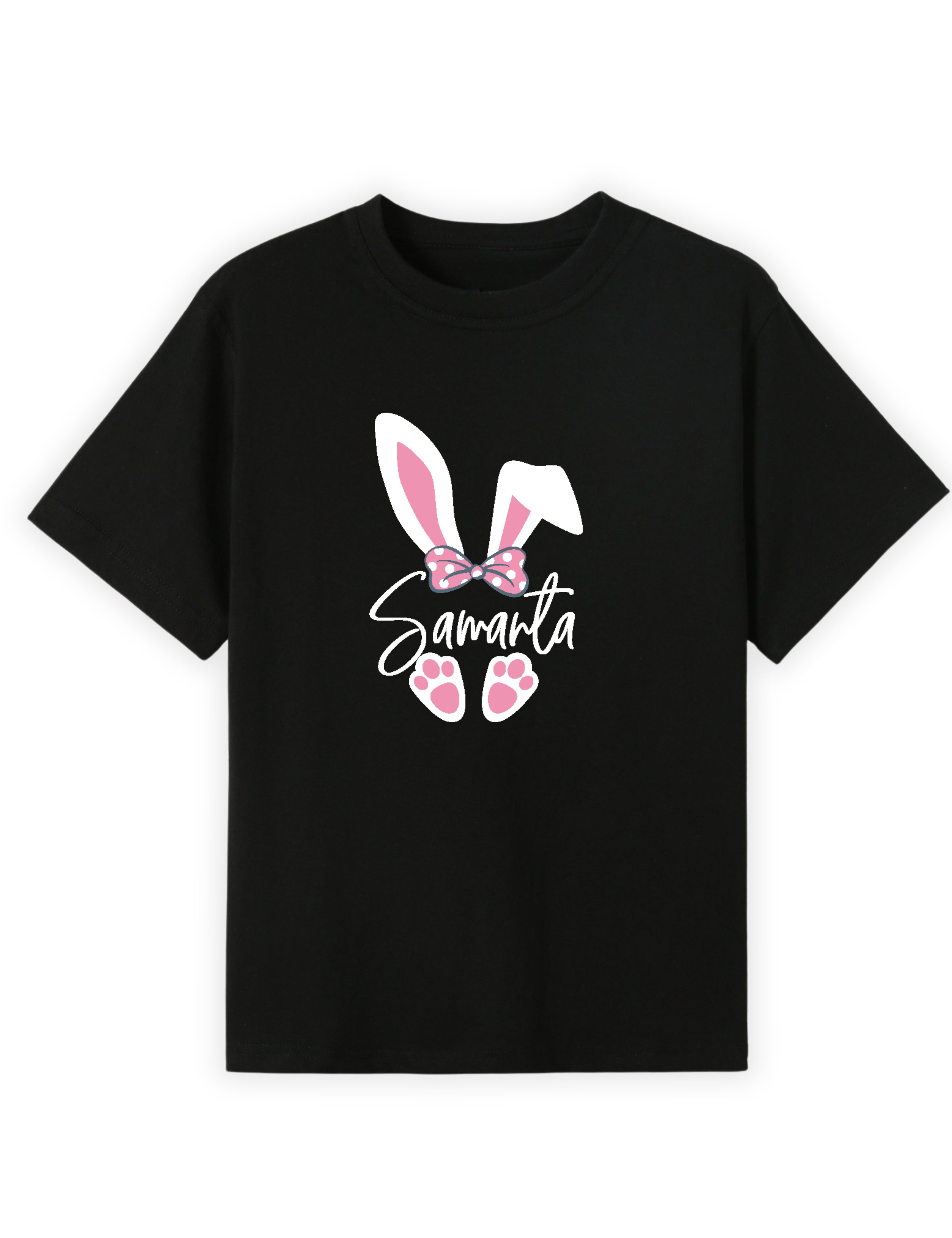 Pink Bunny Ears Name Tee