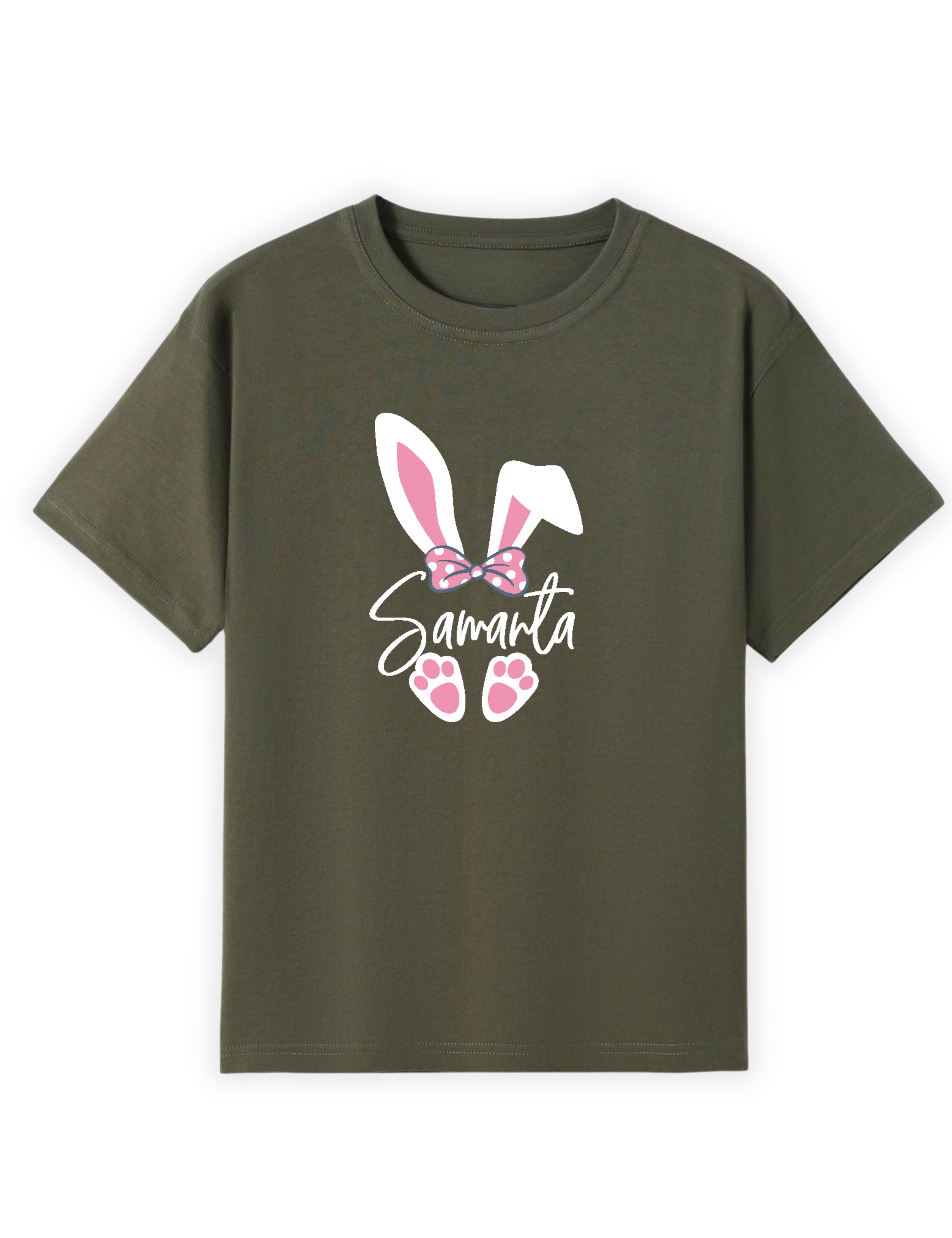 Pink Bunny Ears Name Tee