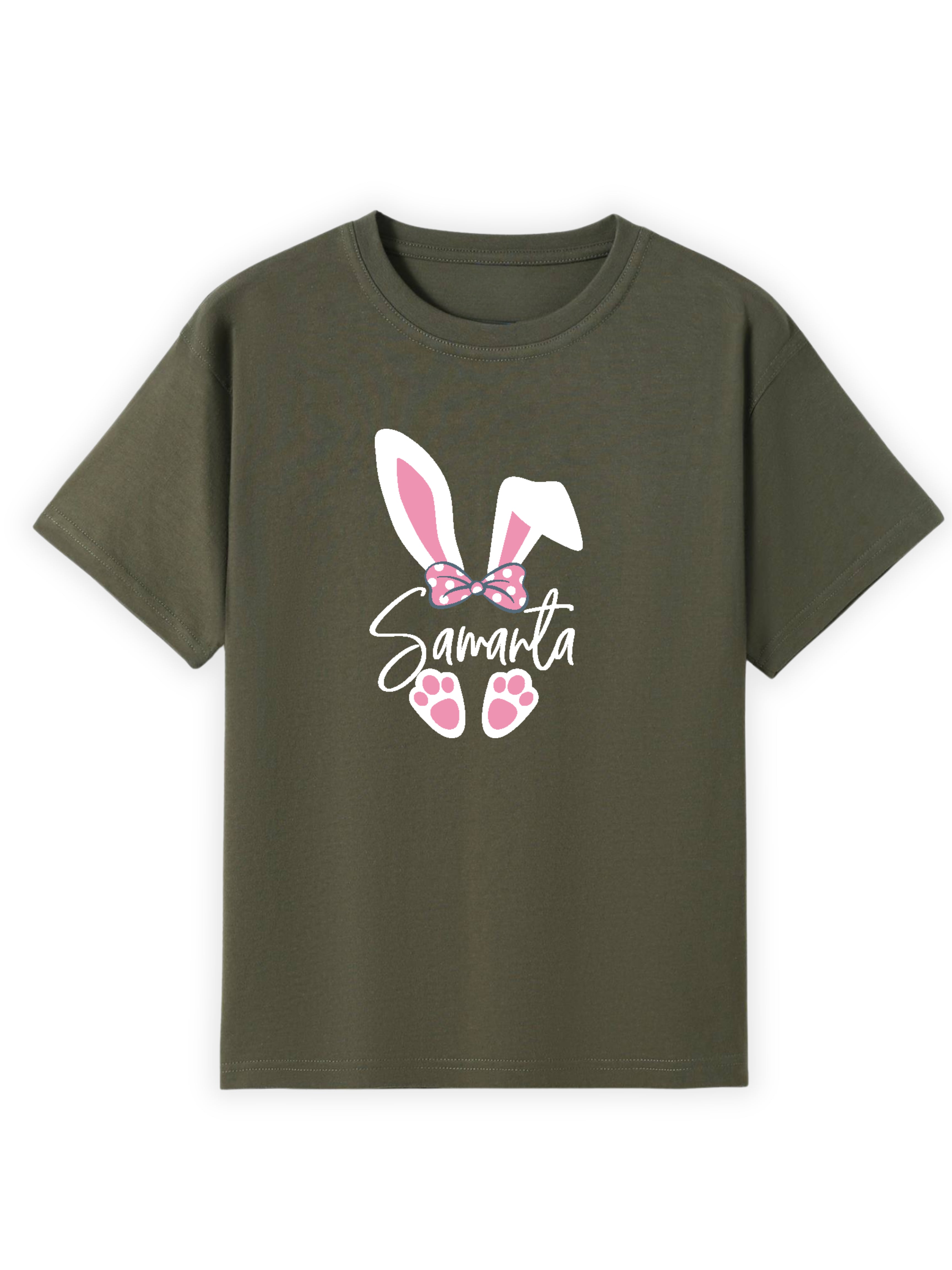 Pink Bunny Ears Name Tee