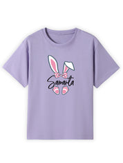 Pink Bunny Ears Name Tee