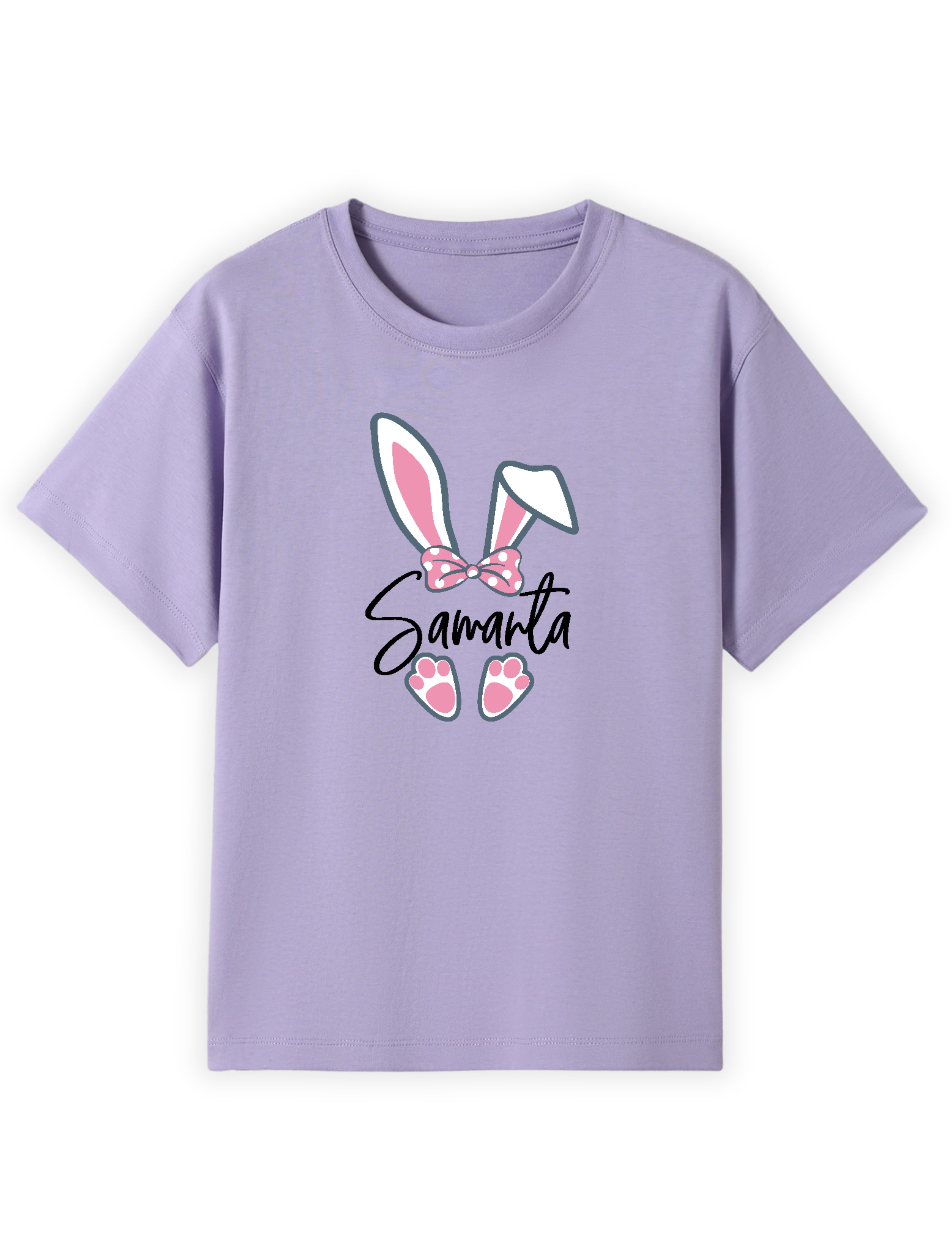 Pink Bunny Ears Name Tee